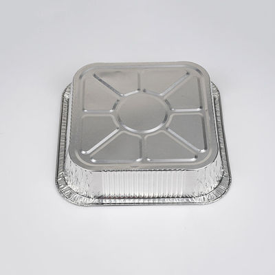 0.1mm Aluminum Foil Food Container Pulp Moulding Embossed Recyclable