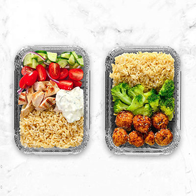 0.1mm Aluminum Foil Food Container Pulp Moulding Embossed Recyclable