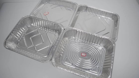 1350ml Square Aluminum Food Container Blister Disposable Baking Tray