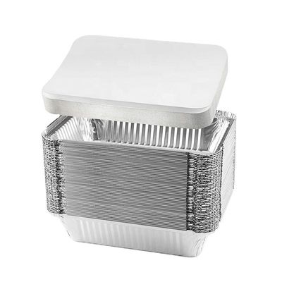 Rectangle Disposable Aluminium Foil Container Takeaway Aluminum Food Box
