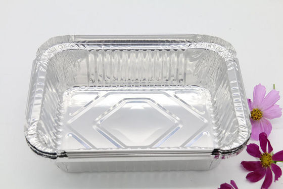 Rectangle Disposable Aluminium Foil Container Takeaway Aluminum Food Box
