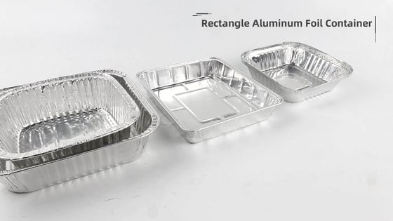 Airline Aluminum Food Container With Lid 1000ml Disposable Food Tray