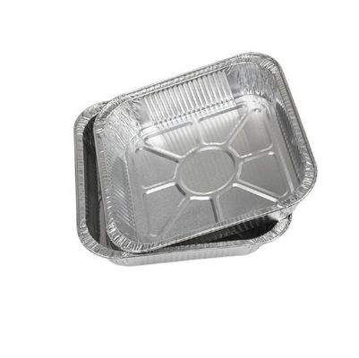 Sterilized Rectangular Aluminum Food Container Disposable Pasteurized
