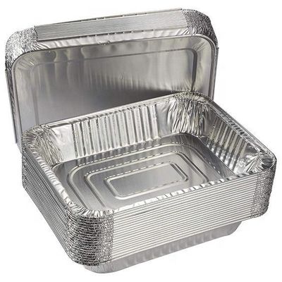 10pack Aluminum Foil Food Containers Rectangle Aluminium Disposable Containers