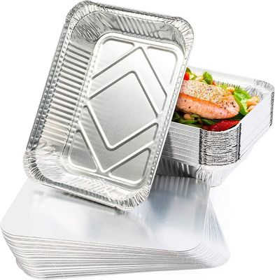 OEM Aluminum Food Container / Pans Rectangular Embossed 9X13 Half Size