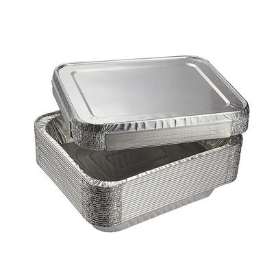 Hot And Cold Use Aluminum Foil Pans With Lid Recyclable Meal Prep
