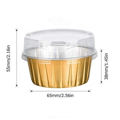 Disposable Aluminum Cup Round Small Aluminum Foil Container For Cakes