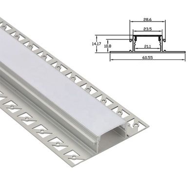 Channel LED Plaster Profile Recessed Drywall LED Aluminum Profile For Ceiling Wall