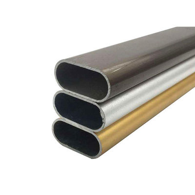 6063 T5 Anodized Round Pipe 0.2 - 3mm Thickness Aluminum Oval Tube