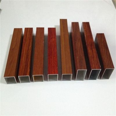 Square Hollow Section Extrusion Aluminum Profile Pipe Thick Ceiling Wood Grain Aluminum Square Tube
