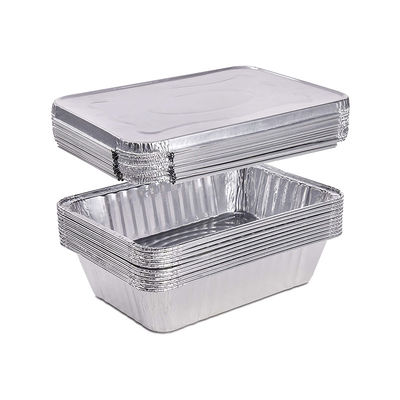 Airline Aluminum Food Container With Lid 1000ml Disposable Food Tray